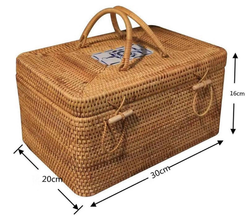 Handwoven Storage Basket with Handle